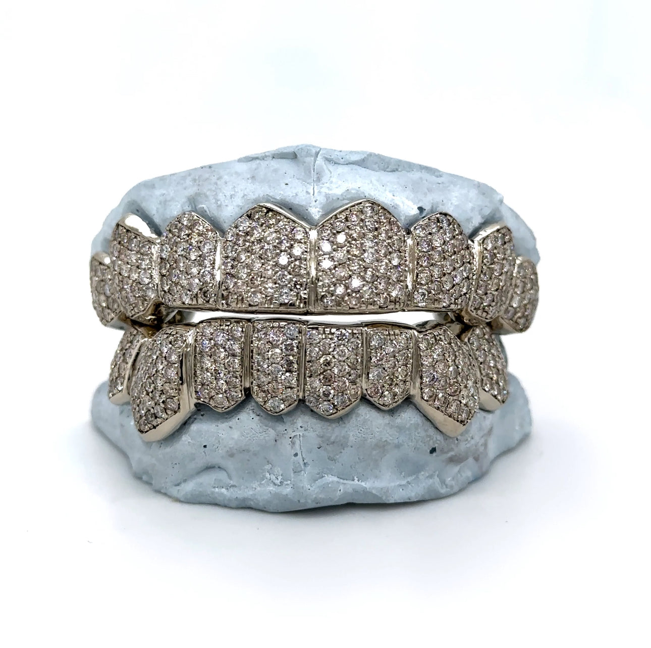 Custom Pave VVS Moissanite HandSet Grillz