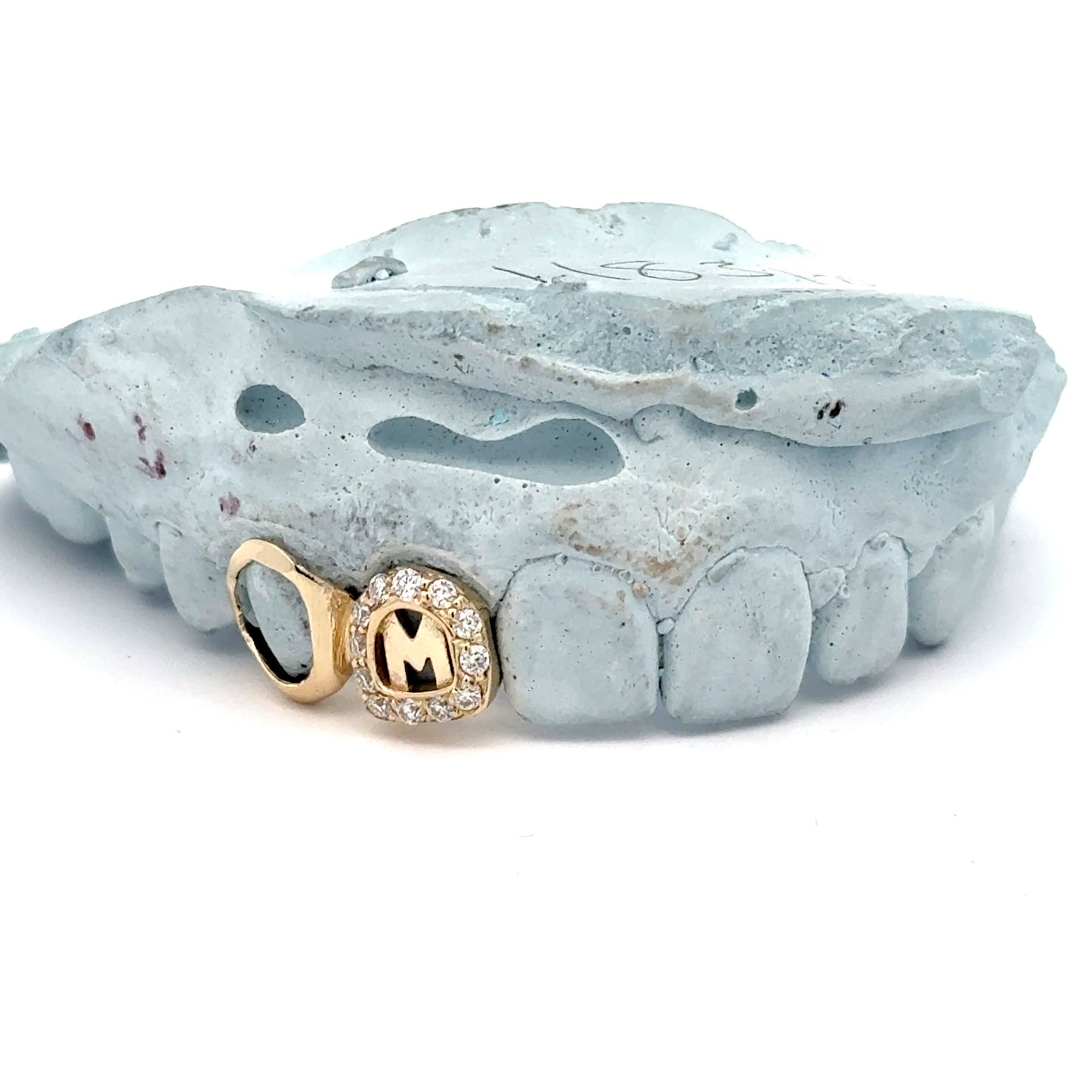 Open Face & Natural Diamond Letter Grillz