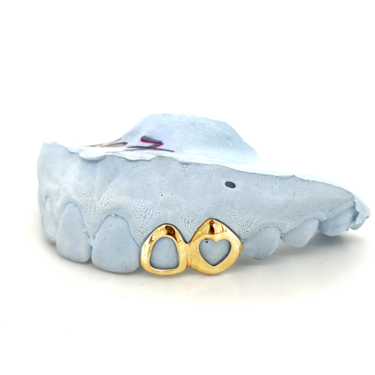 Custom Open Heart Face Grillz